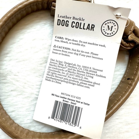 🔴 5 for $10 ONE Martha Stewart Leather Buckle Dog Collar Size 14 Neck 12” 15” - Picture 5 of 6